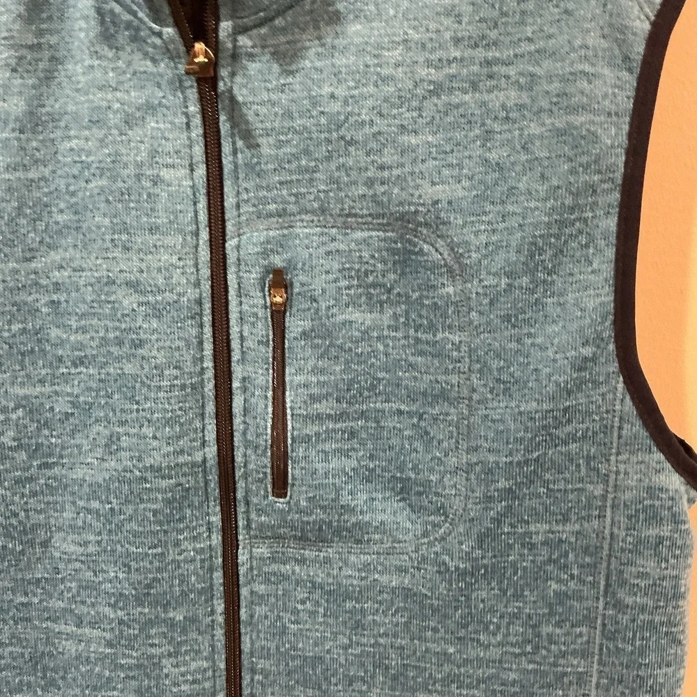 Johnnie-O Fleece Vest Boys‎ Size 16 Blue Full Zip Casual Pockets Gorpcore
